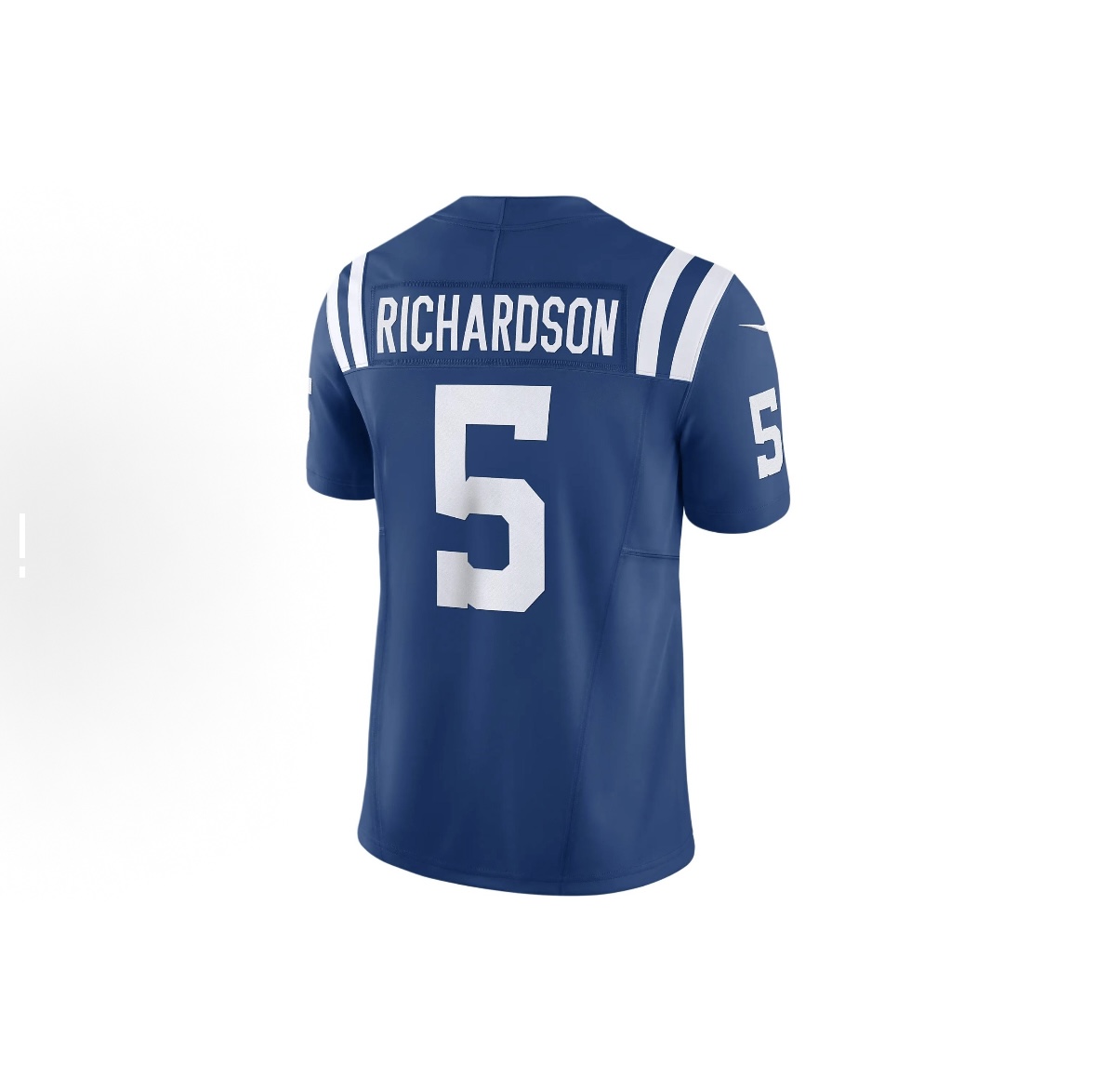Anthony Richardson Colts blue jersey care guide for how to wash nfl jersey illustration with nfl jersey cleaning tips.