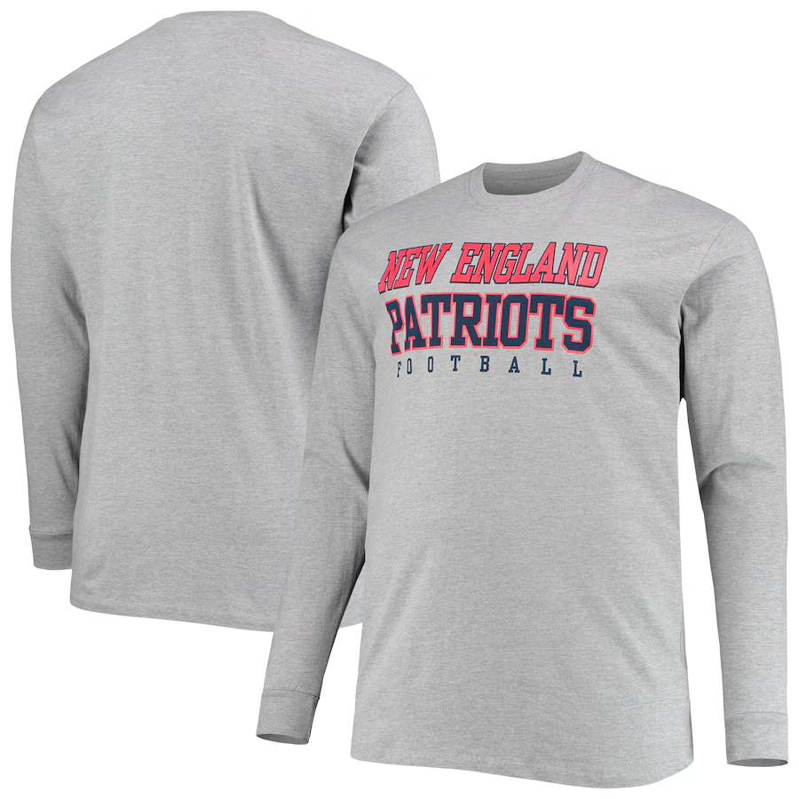 Patriots big & tall practice jersey fit guide: Football practice jerseys vs game versions. Sizing chart visual.